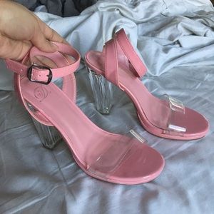 Pink Clear Heels